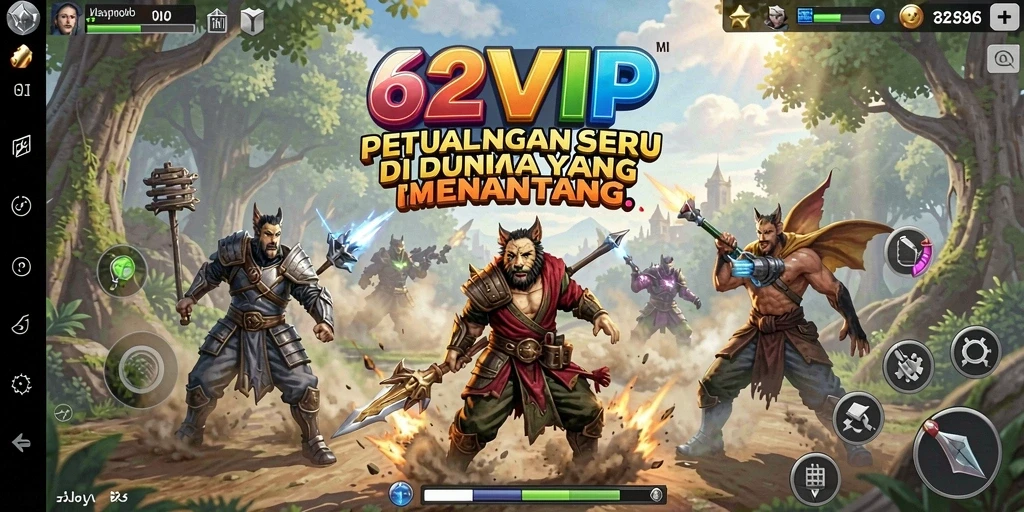 Tangkapan layar gameplay <strong>62VIP</strong> menunjukkan petualangan yang menegangkan dan grafis yang menawan.