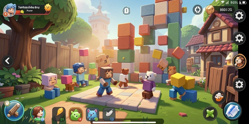 Tampilan gameplay yang menantang dan penuh warna dari 8G8G.
