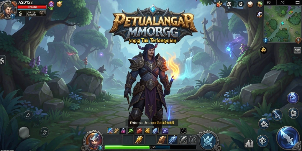 Tangkapan layar dari gameplay MMORPG yang menegangkan dan menarik.