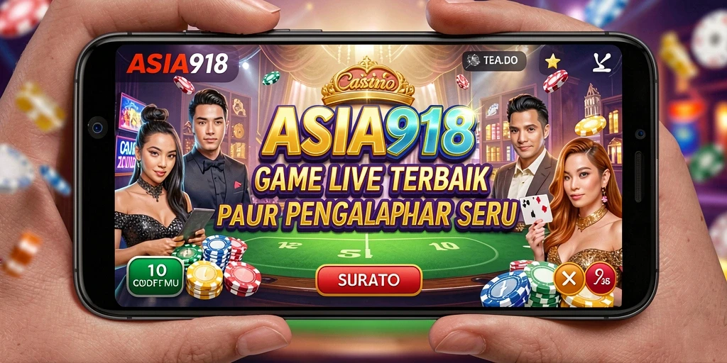 Tampilan utama gameplay Live Casino ASIA918 dengan dealer langsung.