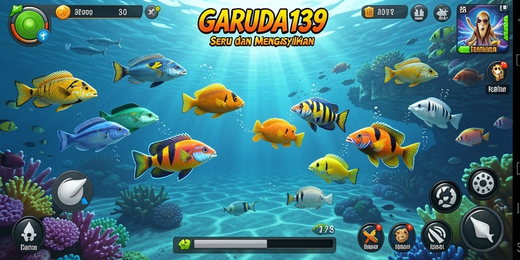 Screenshot GARUDA138 yang menampilkan aksi tembak ikan yang mengasyikkan.