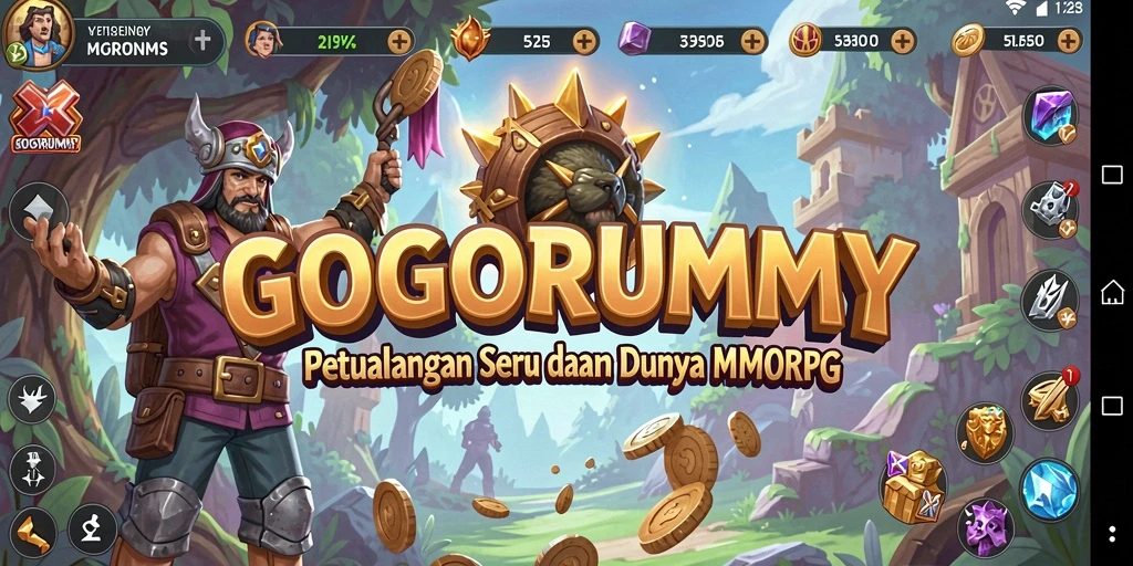 Tampilan gameplay GOGORUMMY yang menakjubkan dan penuh aksi.