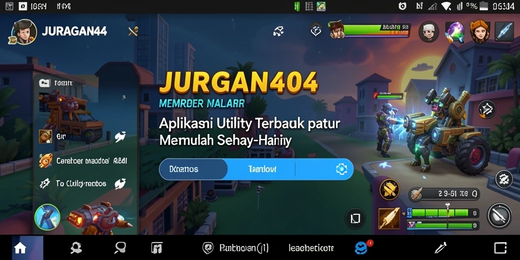 Tampilan utama JURAGAN404 dengan berbagai fitur Utility yang menarik.