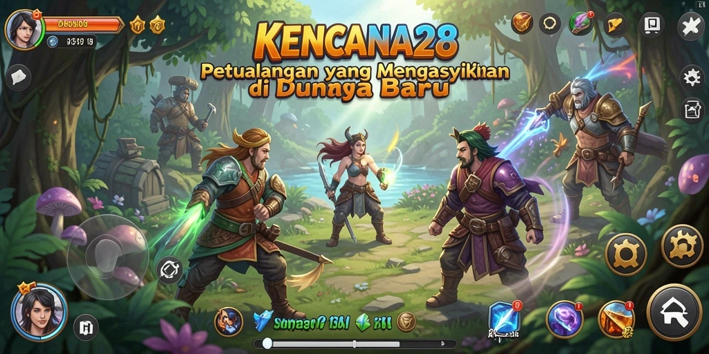 Tangkapan layar KENCANA28 menampilkan aksi seru dalam petualangan yang mendebarkan.