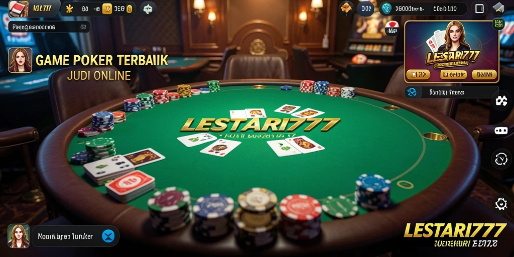 Gameplay LESTARI777 menunjukkan keseruan bermain Poker secara online.