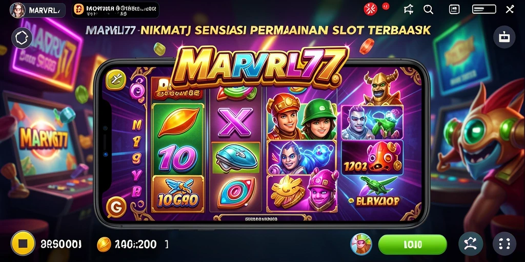 Tampilan gameplay seru dalam slot MARVRL77 dengan berbagai tema menarik.