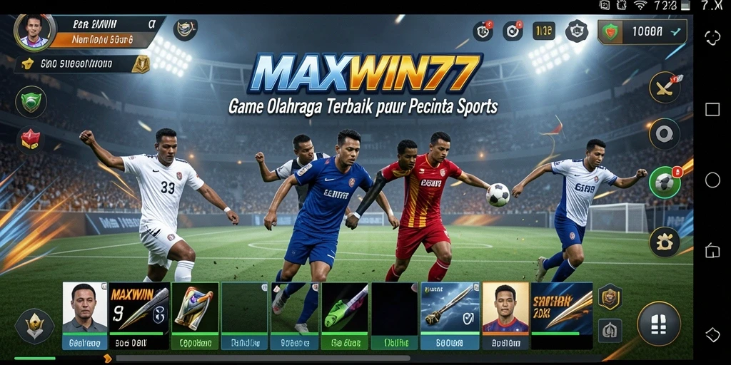Tangkapan layar gameplay MAXWIN77 yang menampilkan aksi olahraga.