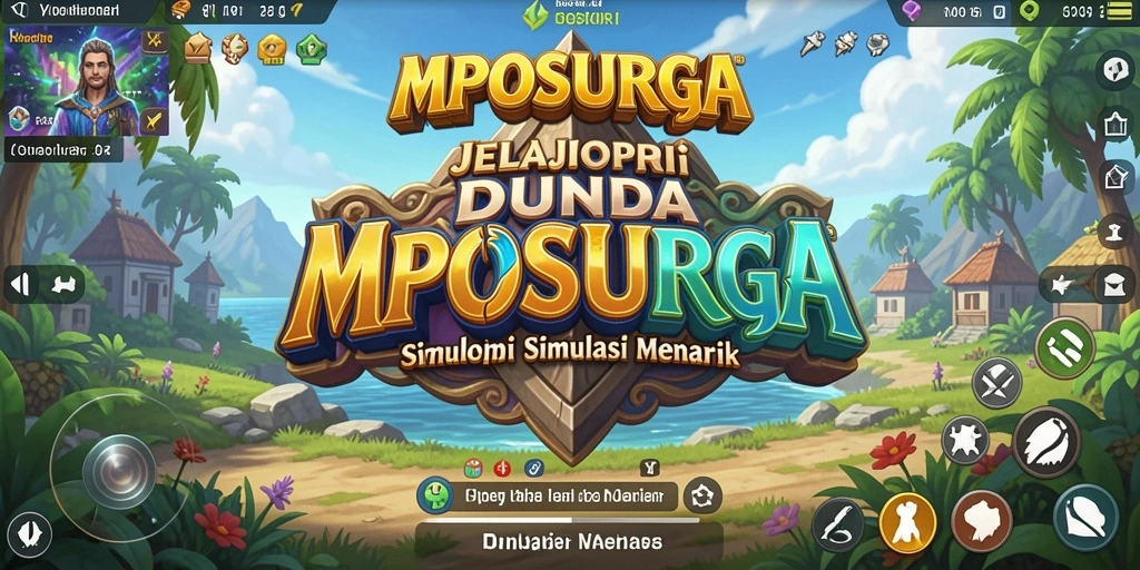 Tangkapan layar gameplay MPOSURGA yang menggambarkan interaksi unsur simulasi.