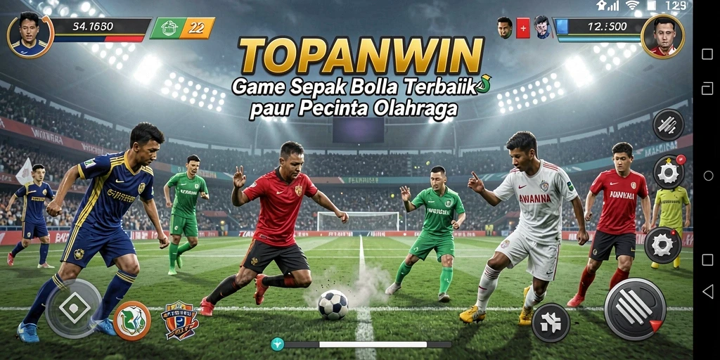 Gameplay seru dalam TOPANWIN dengan pertandingan sepak bola yang mendebarkan.